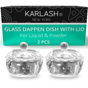 Karlash Glass Dappen Dish with Lid (2pcs/box)